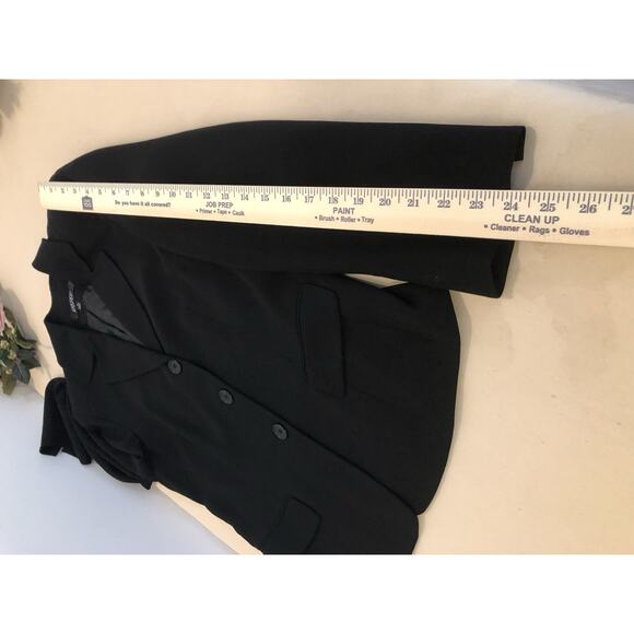 Kasper Womens Suit Jacket Size 10 Black 3 Buttons Whimsigoth Career Preppy Fairy - Picture 9 of 9